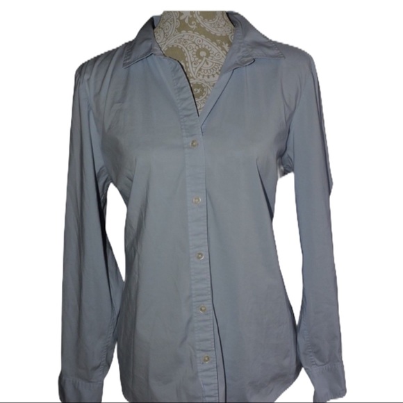 J. Jill Button Down Blue Shirt Large - Picture 1 of 8